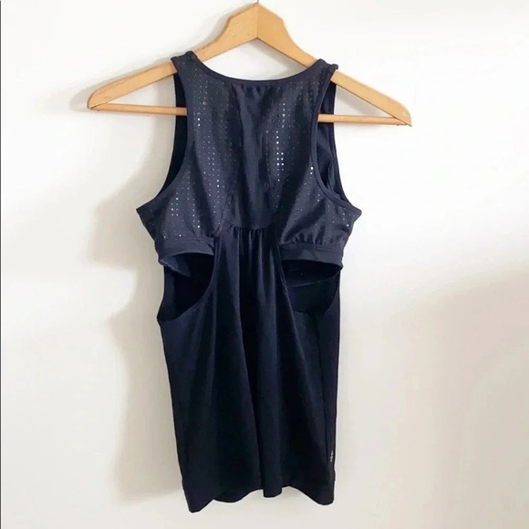 ATHLETA BLACK GEL MESH SUPERCHARGED TANK TOP - Picture 8 of 12